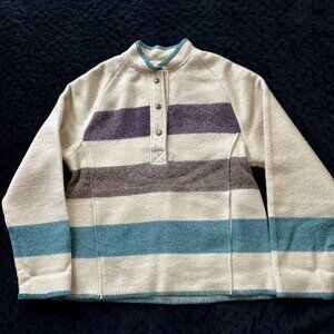 Vintage Woolrich Hudson Bay Blanket Print Wool Pullover - Medium